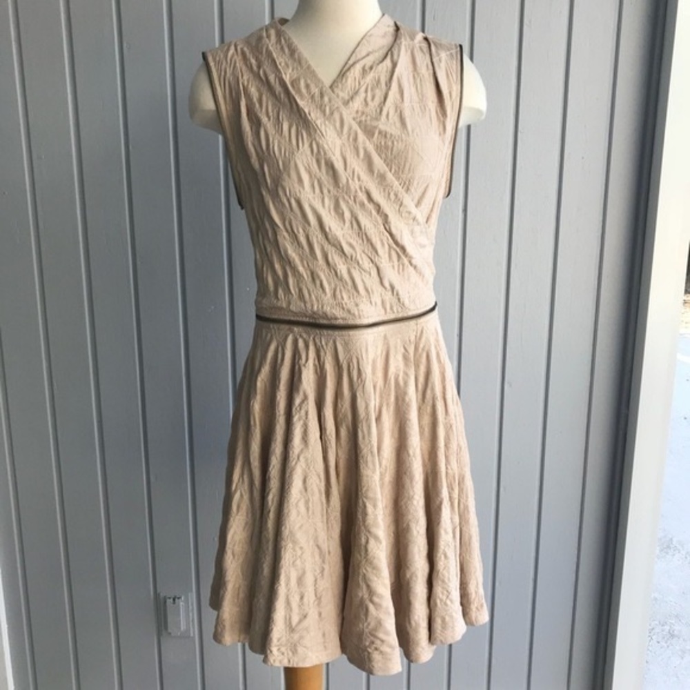 All Saints Silk Dress Light Pink w/ Zipper Accents Hand-Dyed (UK6)